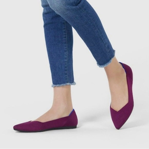 Retired Rothy’s orchid purple / blue Point ballet Flats women’s sz 6 - Picture 2 of 12